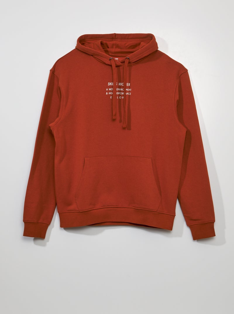 Sweatshirt com capuz LARANJA - Kiabi
