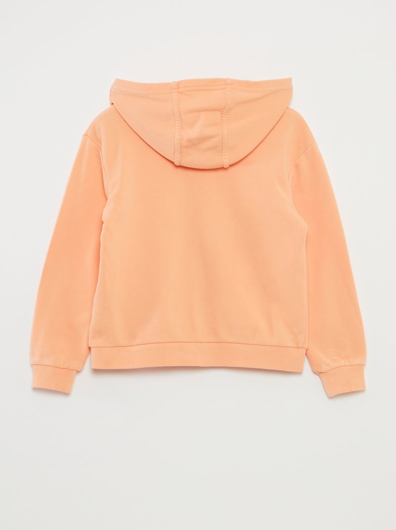 Sweatshirt com capuz LARANJA - Kiabi