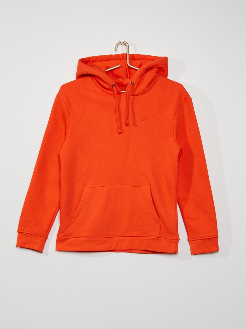Sweatshirt com capuz Laranja - Kiabi