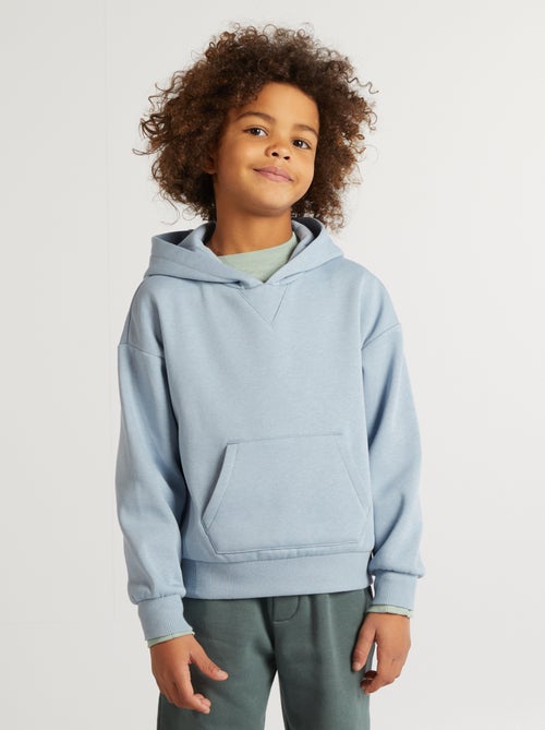 Sweatshirt com capuz lisa - Kiabi