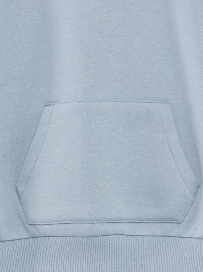 Sweatshirt com capuz lisa AZUL - Kiabi