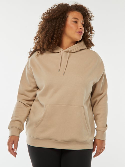 Sweatshirt com capuz lisa - Kiabi
