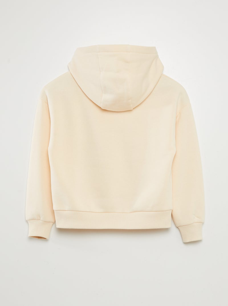 Sweatshirt com capuz lisa BRANCO - Kiabi