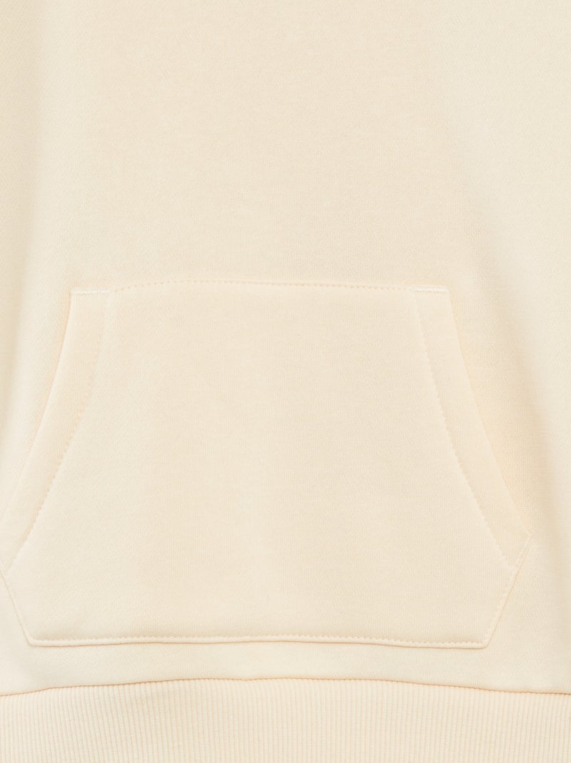 Sweatshirt com capuz lisa BRANCO - Kiabi