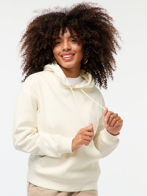 Sweatshirt com capuz lisa - Kiabi