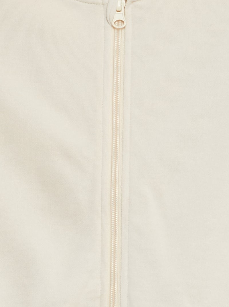 Sweatshirt com capuz lisa BRANCO - Kiabi