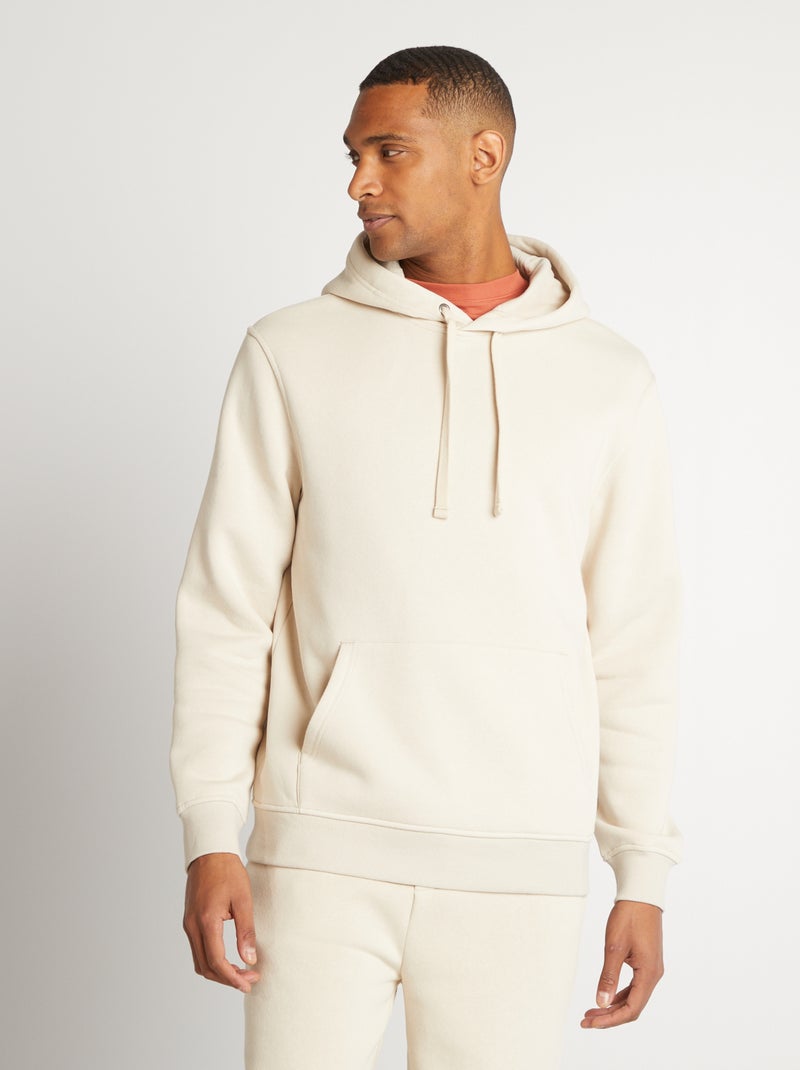 Sweatshirt com capuz lisa CINZA - Kiabi