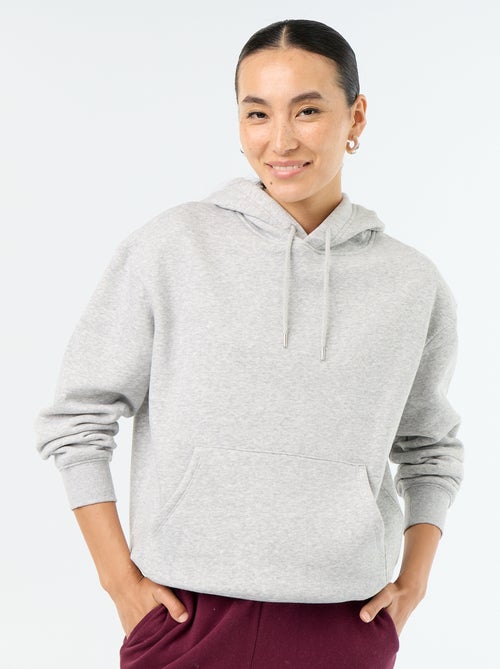 Sweatshirt com capuz lisa e bolso canguru - Kiabi Sweatshirt com capuz lisa e bolso canguru - Kiabi