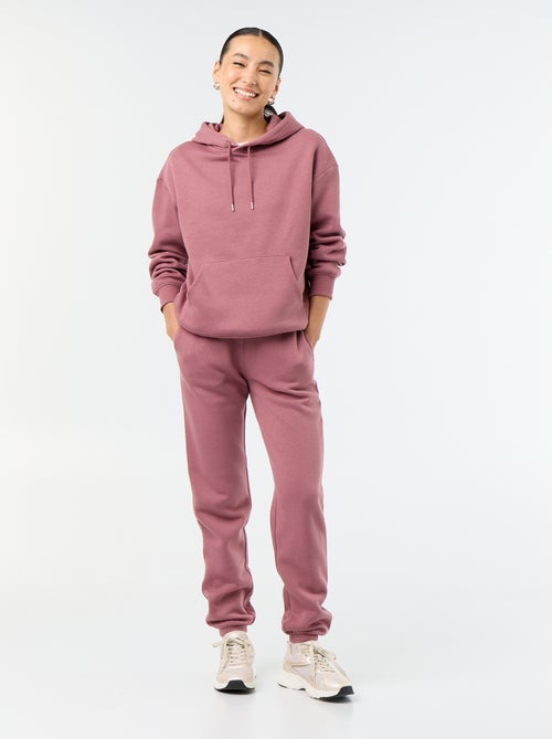 Sweatshirt com capuz lisa e bolso canguru - Kiabi