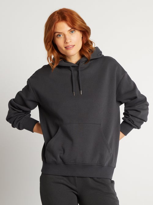 Sweatshirt com capuz lisa - Kiabi