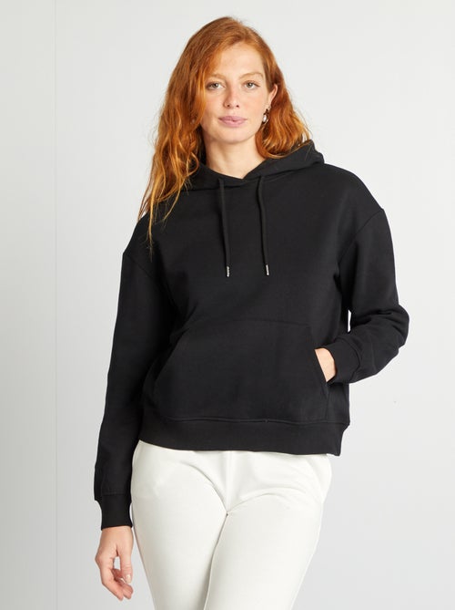 Sweatshirt com capuz lisa - Kiabi