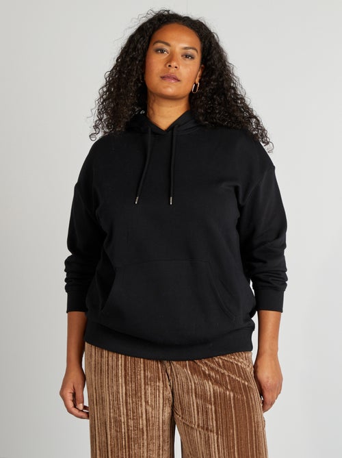 Sweatshirt com capuz lisa - Kiabi