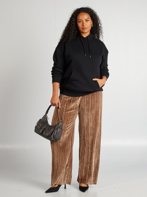 Sweatshirt com capuz lisa - Kiabi