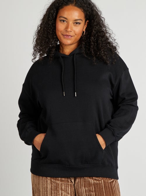 Sweatshirt com capuz lisa - Kiabi