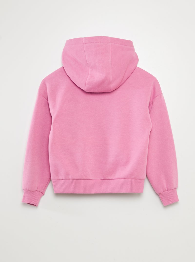 Sweatshirt com capuz lisa Rosa - Kiabi