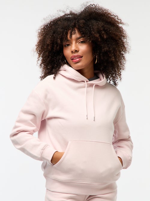 Sweatshirt com capuz lisa - Kiabi