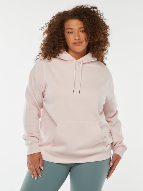 Sweatshirt com capuz lisa - Kiabi