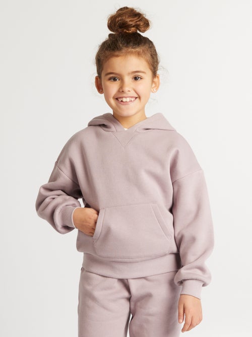 Sweatshirt com capuz lisa - Kiabi