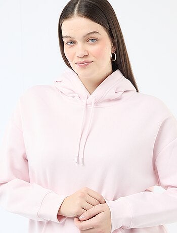 Sweatshirt com capuz liso com bolso canguru