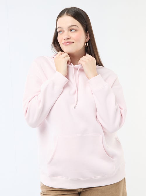 Sweatshirt com capuz liso com bolso canguru - Kiabi