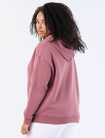 Sweatshirt com capuz liso com bolso canguru