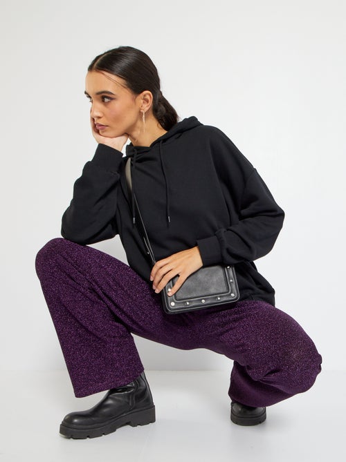 Sweatshirt com capuz liso oversize - Kiabi