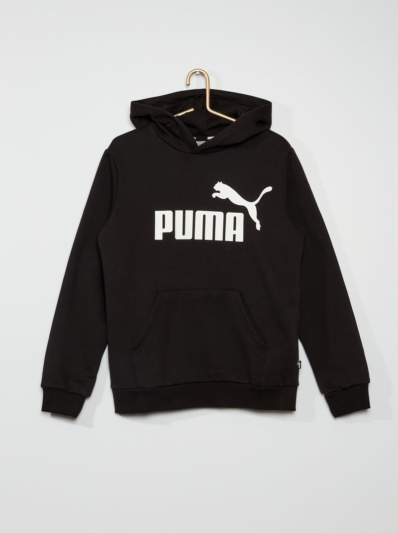Sweatshirt com capuz logótipo 'Puma' PRETO - Kiabi