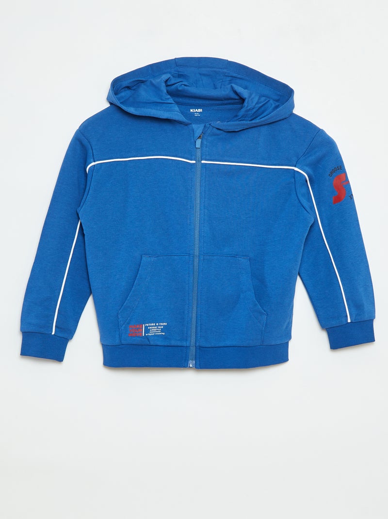 Sweatshirt com capuz loose Azul - Kiabi