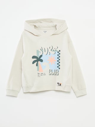 Sweatshirt com capuz loose em French Terry