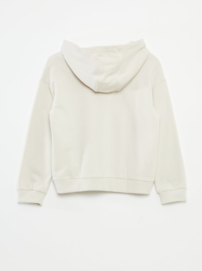 Sweatshirt com capuz loose em French Terry BEGE - Kiabi
