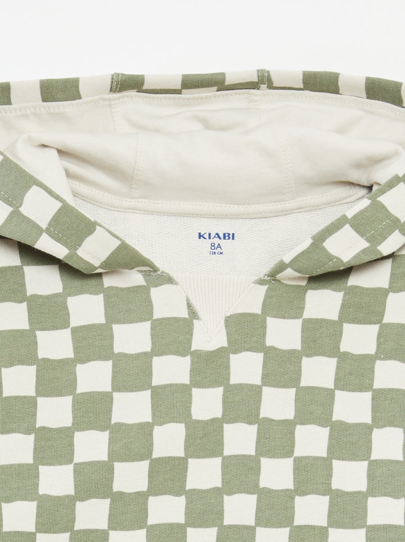 Sweatshirt com capuz loose em French Terry CAQUI - Kiabi