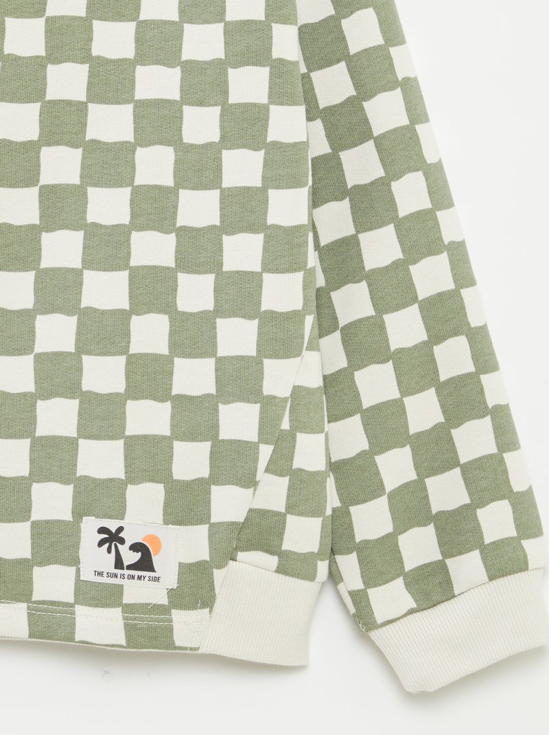 Sweatshirt com capuz loose em French Terry CAQUI - Kiabi