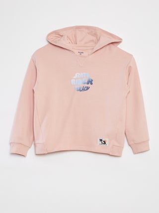 Sweatshirt com capuz loose em French Terry