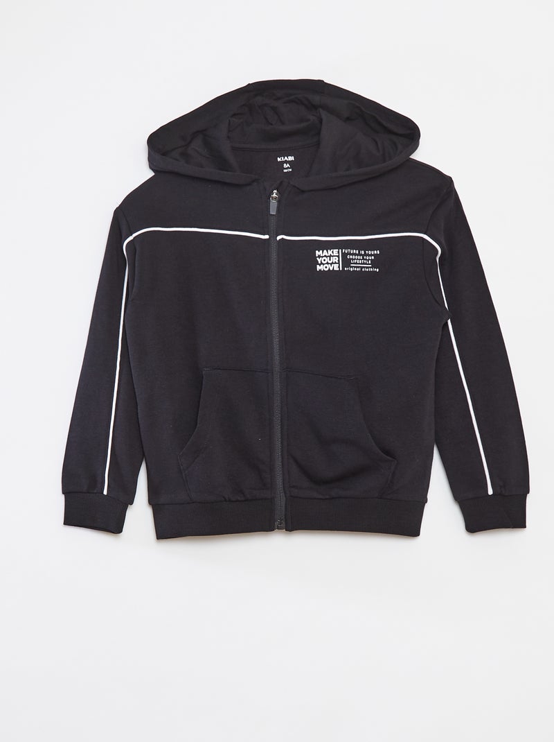 Sweatshirt com capuz loose Preto - Kiabi