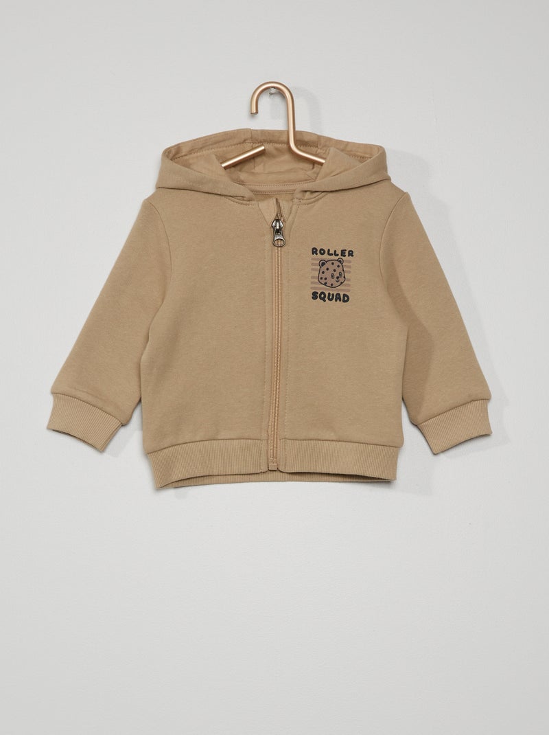 Sweatshirt com capuz MARROM - Kiabi