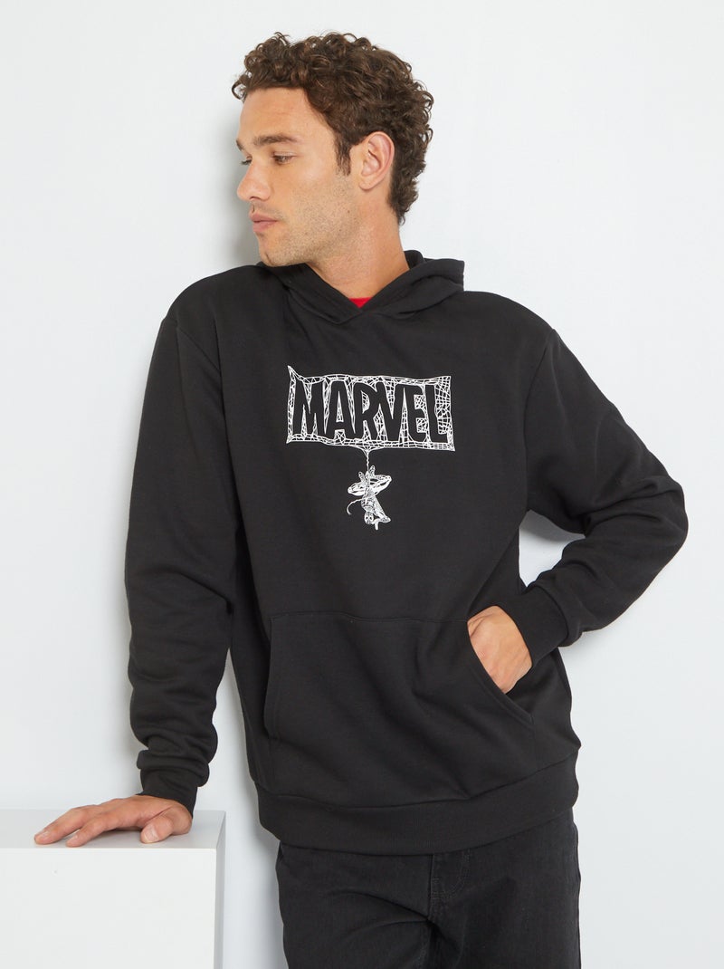 Sweatshirt com capuz 'Marvel' PRETO - Kiabi