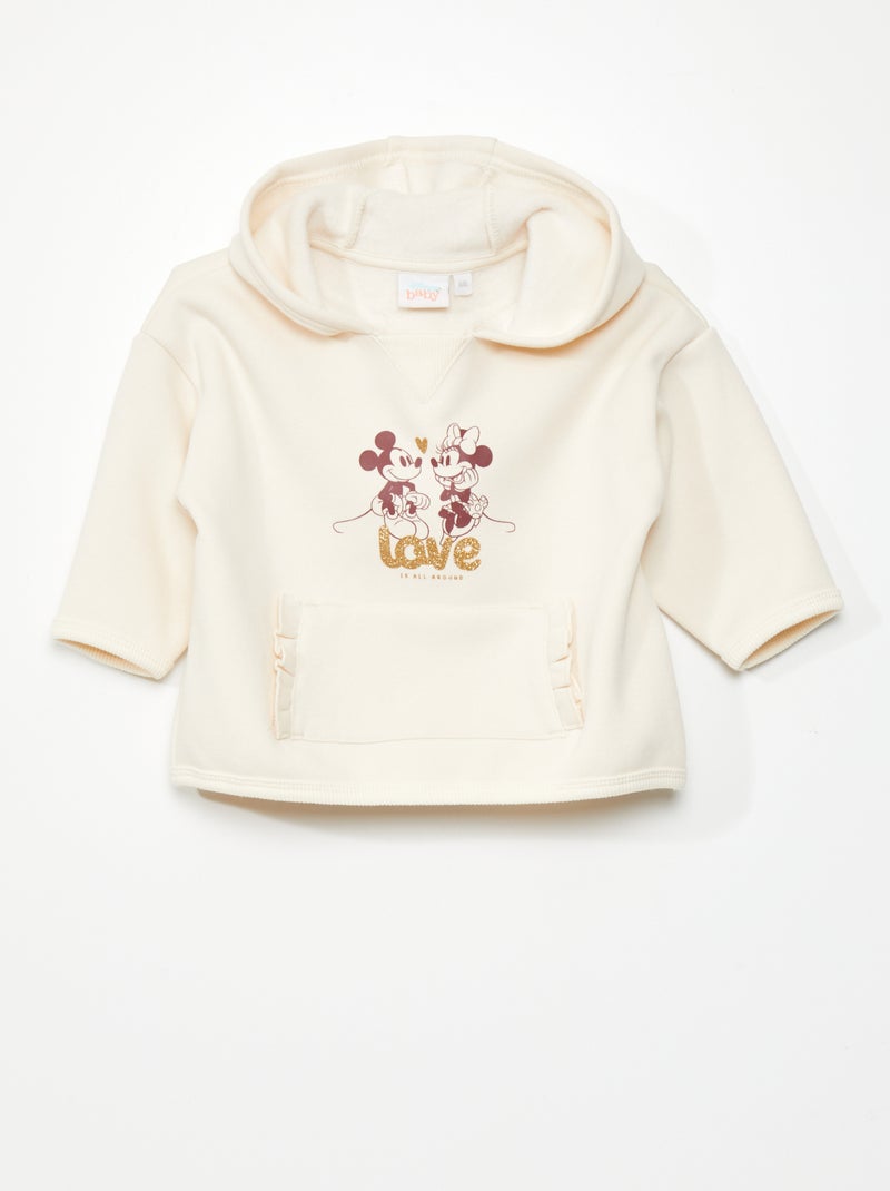 Sweatshirt com capuz 'Mickey' BRANCO - Kiabi