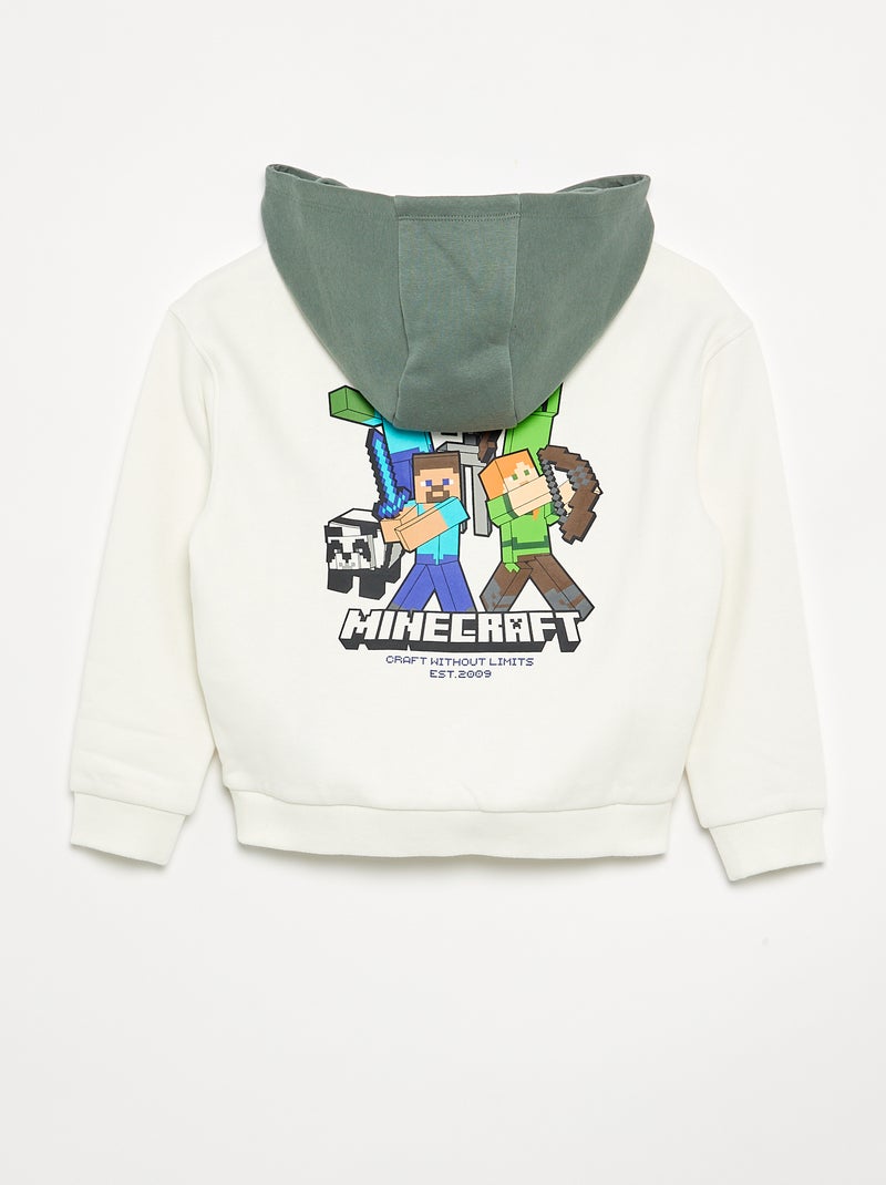 Sweatshirt com capuz 'Minecraft' Branco - Kiabi