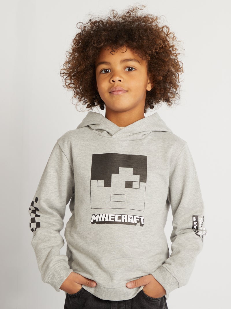 Sweatshirt com capuz 'Minecraft' CINZA - Kiabi