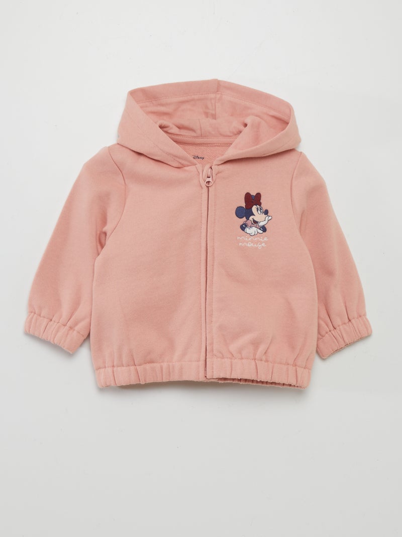 Sweatshirt com capuz 'Minnie' em malha french terry ROSA - Kiabi