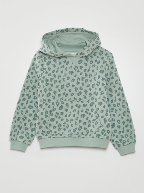 Sweatshirt com capuz motivo leopardo - Kiabi