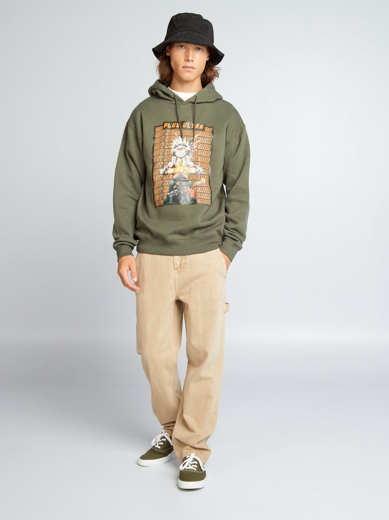 Sweatshirt com capuz 'My Hero Academia' CAQUI - Kiabi