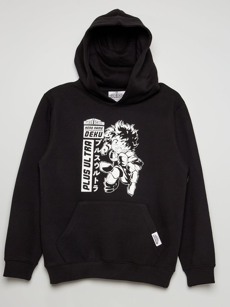Sweatshirt com capuz 'My Hero Academia' Preto - Kiabi
