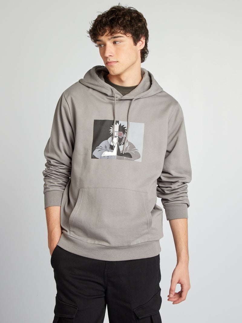 Sweatshirt com capuz 'Naruto' Cinza - Kiabi