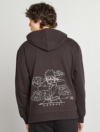 Sweatshirt com capuz 'Naruto' com estampado frente e verso
