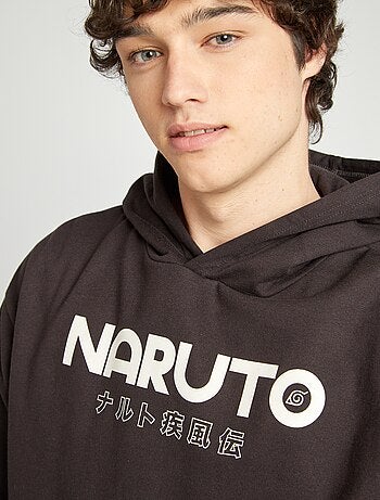 Sweatshirt com capuz 'Naruto' com estampado frente e verso
