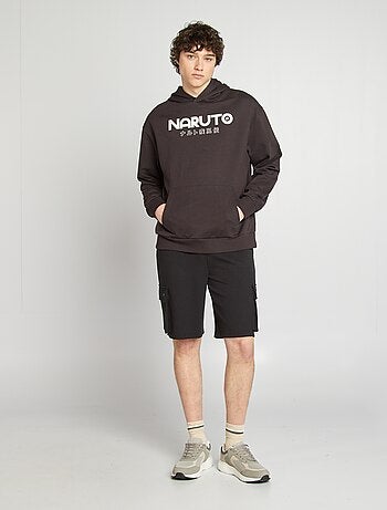 Sweatshirt com capuz 'Naruto' com estampado frente e verso