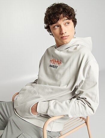 Sweatshirt com capuz 'Naruto' em moletão cardado