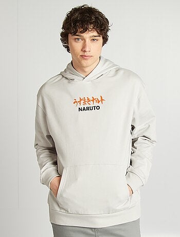 Sweatshirt com capuz 'Naruto' em moletão cardado