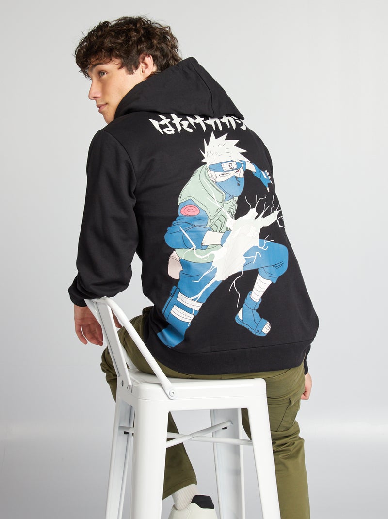 Sweatshirt com capuz 'Naruto' Preto - Kiabi